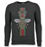 UNIMAN Rhinestone Sudaderas - Master Royal Color Bee Jerseys Hombres - Negro