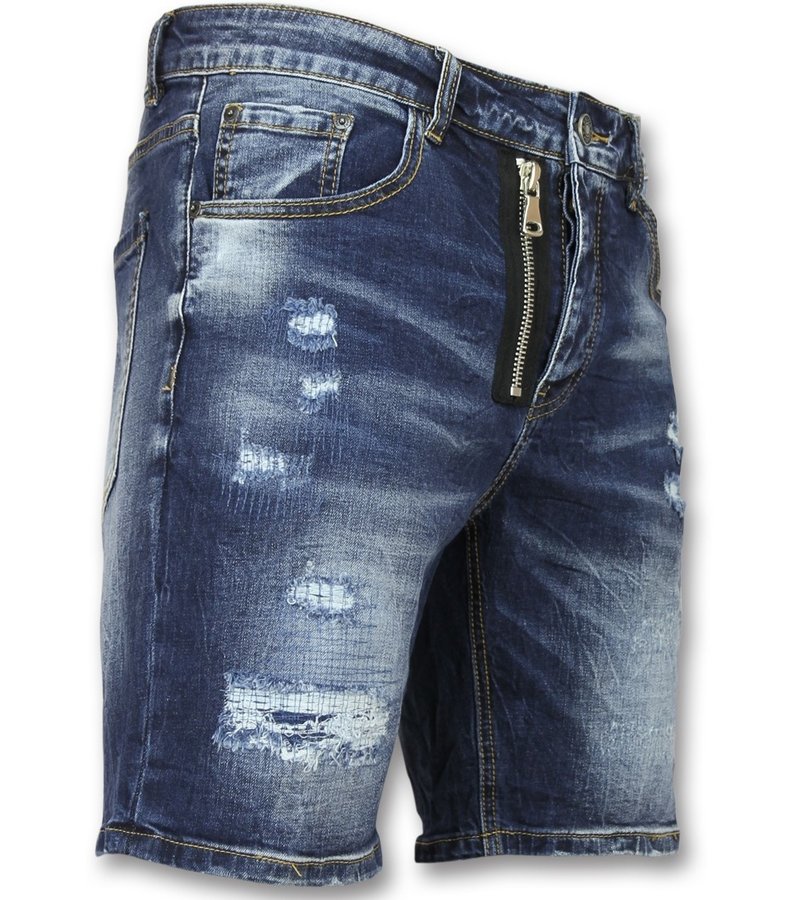 Enos Pantalones vaqueros cortos - Bermudas hombre - J-975 - Azul