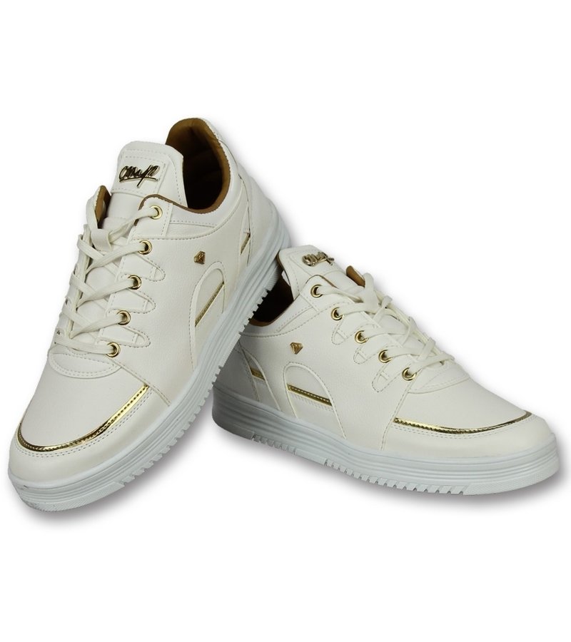 Cash Money Zapatos de moda para hombre casuales - Luxury White - CMS71 - Blanco