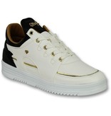 Cash Money Zapatos tipo zapatillas para hombre - Luxury White Black - CMS71 - Blanco