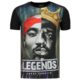 Christopher Notorious 2PAC - Camisetas Rhinestones - 6285Z - Negro