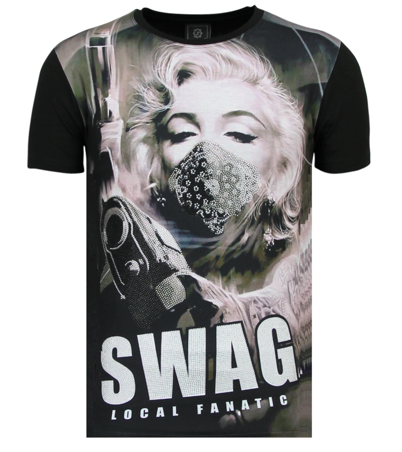 Local Fanatic Marilyn Monroe SWAG - Camisetas Hombre 2019 - 6347Z - Negro