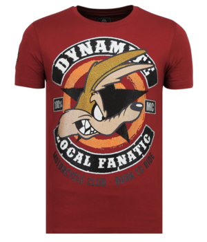 Local Fanatic Dynamite Coyote Rhinestone - Camisetas Hombre - 6320B - Burdeos