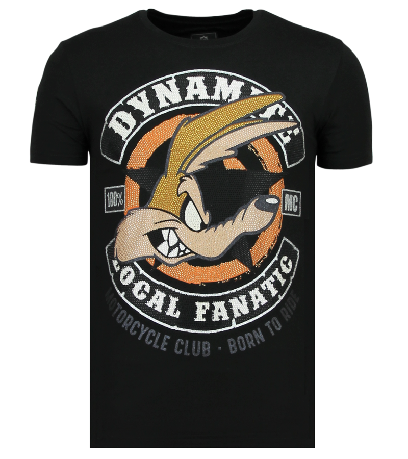 Local Fanatic Dynamite Coyote Rhinestones - Camisetas Hombre - 6320Z - Negro