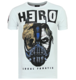 Local Fanatic Hero Mask Rhinestone - Camiseta Hombre - 6323W - Blanco