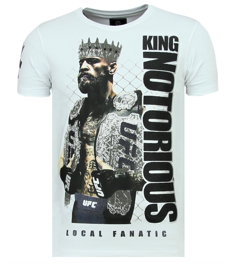 Local Fanatic King Notorious Rhinestone - Camiseta Hombre - 6324W - Blanco