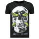 Skull Snake Rhinestones - Camisetas Hombre Originales - 6326Z - Negro