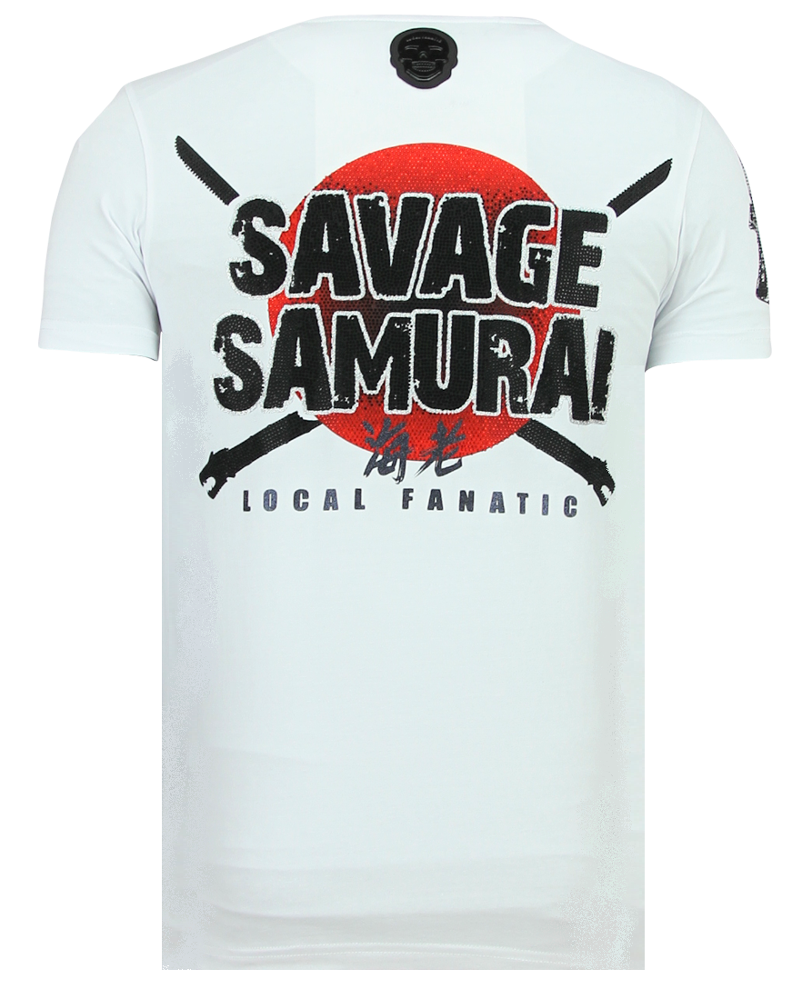 Savage Samurai Rhinestone Camiseta Hombre NUEVO - StyleItaly.es