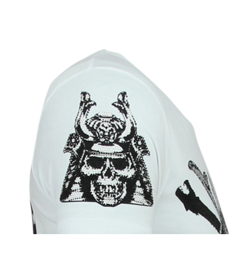 Local Fanatic Savage Samurai Rhinestone - Camiseta Hombre - 6327W - Blanco