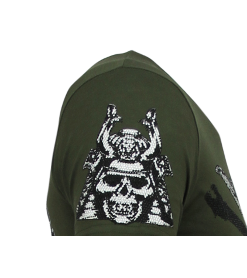 Local Fanatic Savage Samurai Rhinestone - Camisetas Hombre - 6327G - Verde