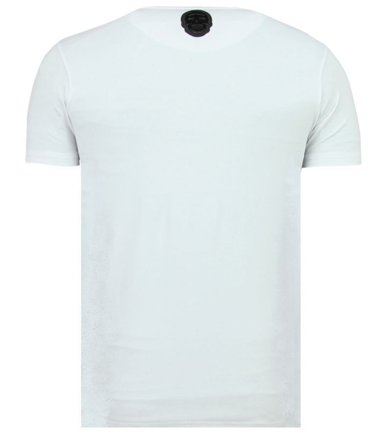 Local Fanatic Hombre ICONS Camisetas - Camisetas Divertidas - 6361W - Blanco