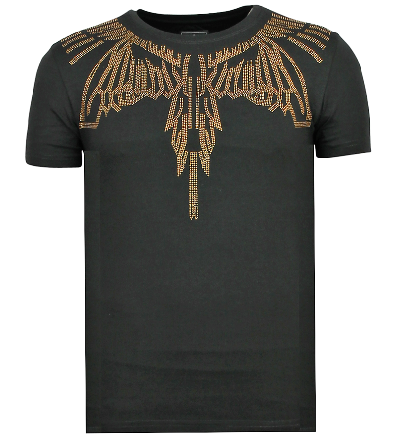 Local Fanatic Eagle Glitter Rhinestones - Camisetas Hombre 2019 - 11-6359Z - Negro