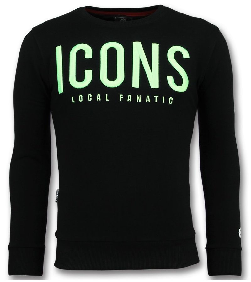 Local Fanatic ICONS Sudaderas de Marca - Sueter Para Hombre - 11-6349Z - Negro