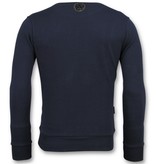 Local Fanatic ICONS Sudaderas de Marca - Hombre Sweater  - 11-6349N - Azul