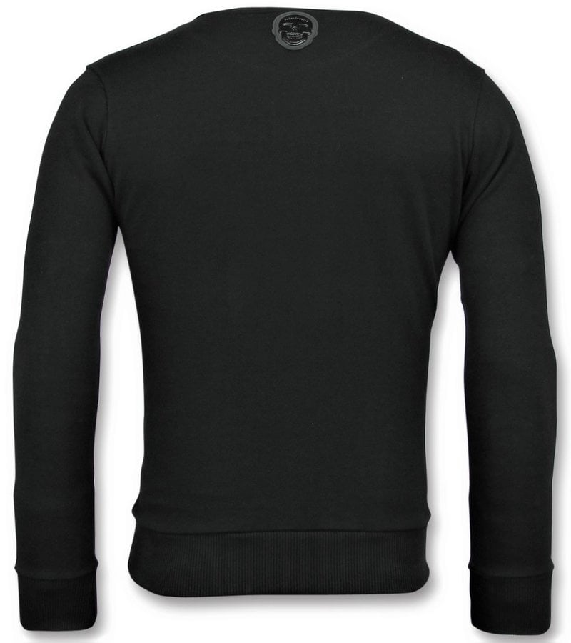 Local Fanatic Sportline Wolf Rhinestones - Suéter De los Hombres - 11-6357Z - Negro