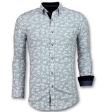 Gentile Bellini Camisa Hombre Original - Camisa Con Estampado Floral - 3027 - Blanco