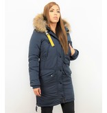 Macleria Parkas Mujer - Chaquetas para Mujer - Chaqueta Acolchada - Azul