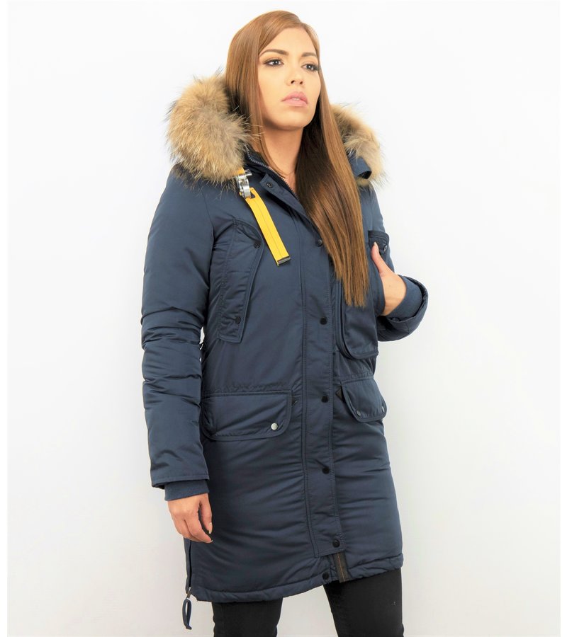 Macleria Parkas Mujer - Chaquetas para Mujer - Chaqueta Acolchada - Azul