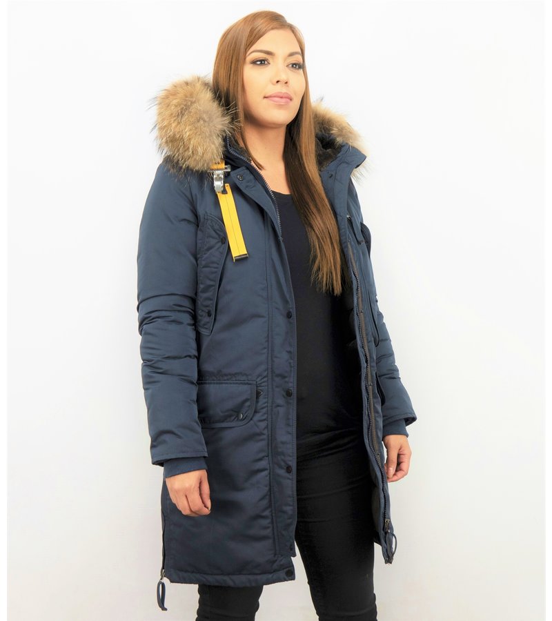 Macleria Parkas Mujer - Chaquetas para Mujer - Chaqueta Acolchada - Azul