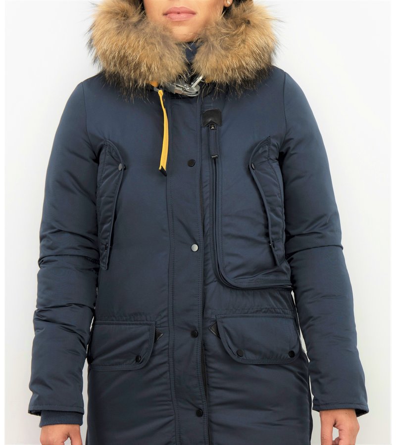 Macleria Parkas Mujer - Chaquetas para Mujer - Chaqueta Acolchada - Azul