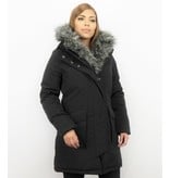 Macleria Parka verde Mujer - Abrigos de piel - Plumiferos Mujer - Negro