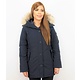 Parkas mujer - Señora Abrigos De Invierno Largos - Capucha pelo grande - Azul