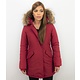 Parkas Mujer - Mujeres Wooly Long De Invierno Largo - Parka Bolsillos - Rojo