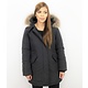 Parkas mujer - Señora Abrigos De Invierno - Capucha pelo grande - Negro