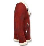 Frilivin Abrigo De Piel Artificial - Lammy Coat - Rojo