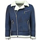 Abrigo De Piel Artificial - Lammy Coat Hombre - Azul