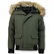 Chaqueta  Corta  Hombre Army - Con Cuello De Piel - Verde