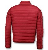 Enos Chaqueta Corta Para Hombre - Slim Fit Chaqueta Acolchada - Rojo