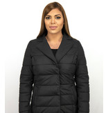 Adrexx Parka De Invierno Para Mujer - Cuello Negro De Piel - Negro