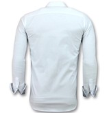 Gentile Bellini Blusa Italiana Hombre - Camisas Entalladas - 3034 - Blanco