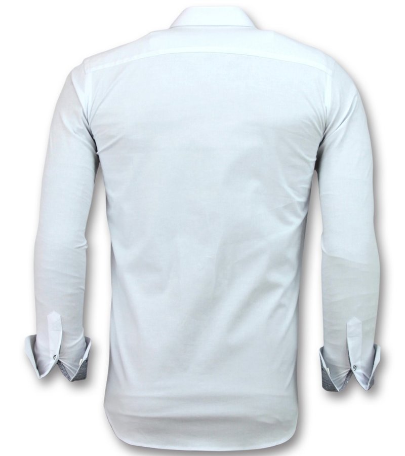 Gentile Bellini Blusa Italiana Hombre - Camisas Entalladas - 3034 - Blanco