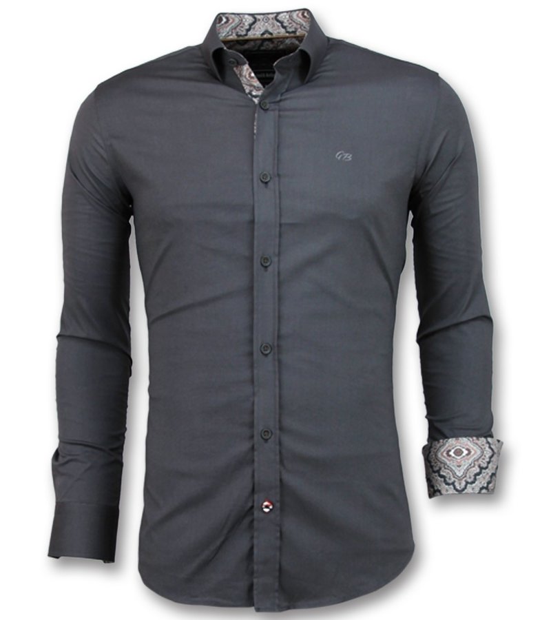 Gentile Bellini Camisas Especiales Para Hombres - Camisas Exclusivas Men - 3042 - Gris