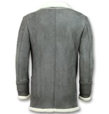 Frilivin Abrigo De Piel Artificial - Lammy Coat Long Hombre  - Gris