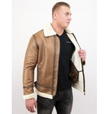 Tony Backer Men Shearling Jacket - Lammy Coat Hombre - Marrón