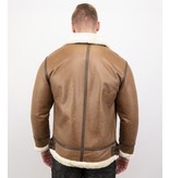 Tony Backer Men Shearling Jacket - Lammy Coat Hombre - Marrón