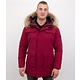 Cuello Grande De Piel Real - Men Parka Chaqueta de invierno - Azul