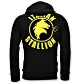 Local Fanatic Sudaderas con Cremallera - Rocky Balboa  Chaqueta -  Negro