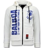 Local Fanatic Sudaderas con Cremallera - Rocky Balboa  Chaqueta -  Blanco