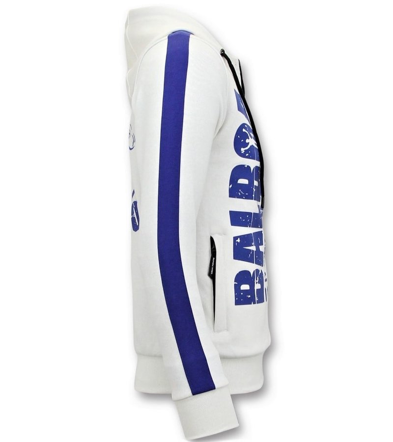 Local Fanatic Sudaderas con Cremallera - Rocky Balboa  Chaqueta -  Blanco