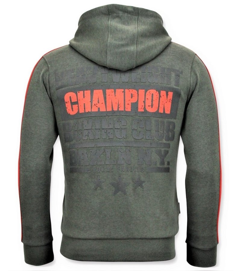 Local Fanatic Sudaderas con Cremallera - Tyson Boxing Iron Mike Chaqueta - Verde