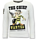 Local Fanatic Sudadera Piedras - The Chief Wanted - Blanco