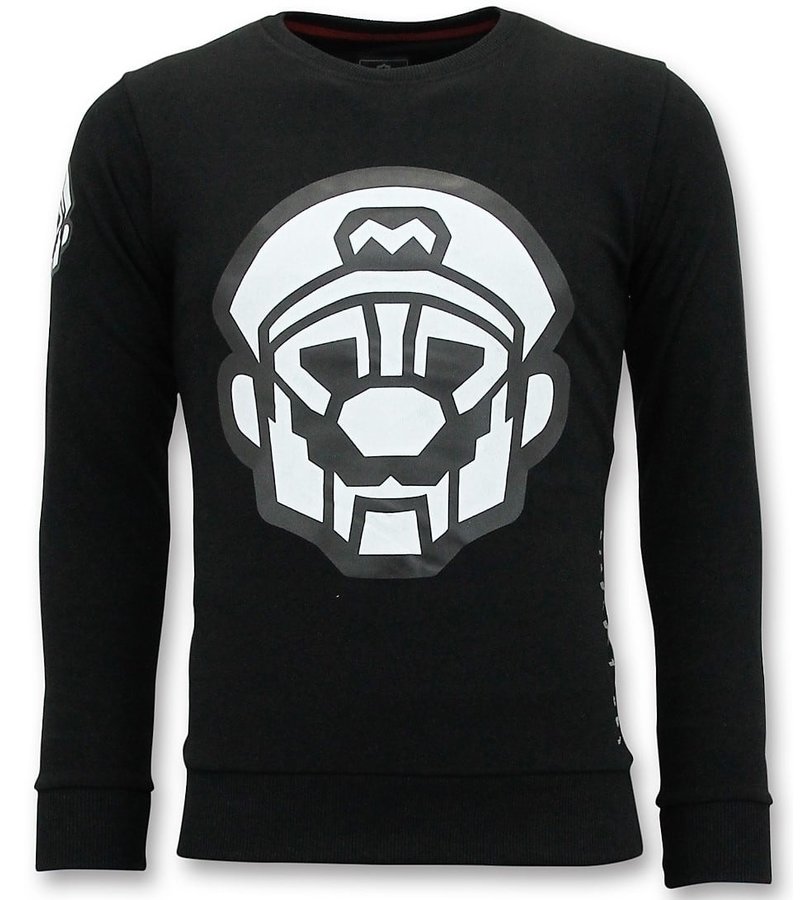 Local Fanatic Sudadera de Hombre - Mario Impression - Negro