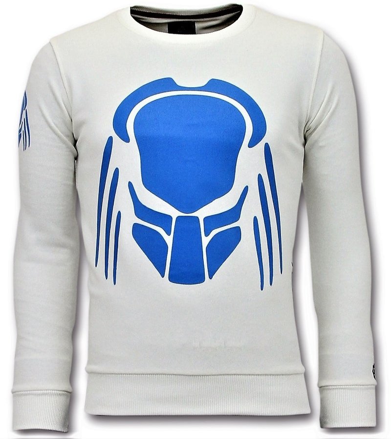 Local Fanatic Sudadera de Hombre - Predator Neon Print - Blanco