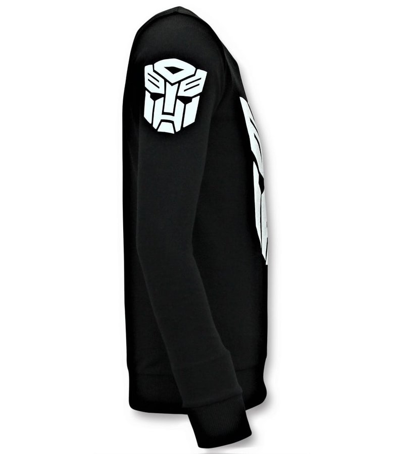 Local Fanatic Sudadera de Hombre -  Transformers Print - Negro