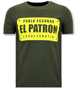 Local Fanatic Camiseta de Hombre - Pablo Escobar El Patron - Verde