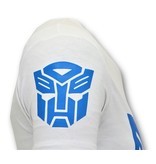 Local Fanatic Camiseta de Hombre - Transformers Robots Print - Blanco